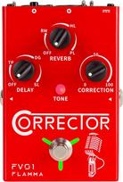 FLAMMA FV01 Vocal Pitch Correction Pedal with Delay and Reverb for Microphone and Guitar Amplifier, Stompbox, raudona