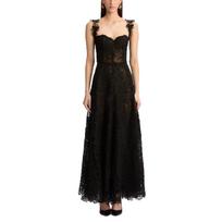 European & American Sexy Lace Solid Color Sling Dress 2025 S juoda