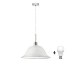 LED liustra ant laido 1xE27/60W/230V balta/skaidri