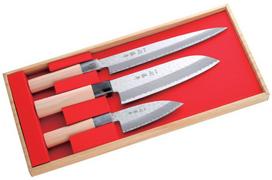 Yaxell Sekito Heisaku Peilis Santoku Sashimi ir Mažas Deba Pagamintas vadove „Japanese Knives for Fish“ Plaktas Nerūdijančio Plieno Rinkinys Peilis, Peilis, Peilis.
