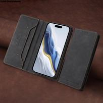 Magnetic Book Case For Huawei Pura 80 Ultra P60 P50 P80 P70 Mate 70 Pro Plus Nova 14 Y73 Y90 RFID Anti-Theft Leather Cover Bag Nova 14 Ultra 5G raudona