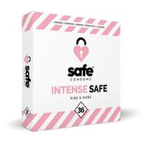 Safe - Prezervatyvai su įdubomis ir iškilimais 36 vnt
