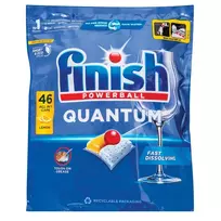 Indaplovių kapsulės FINISH QUANTUM ALL IN 1 LEMON, 46 vnt.