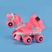 Hengshilong Kids' Adjustable Double-Row Roller Skates Adjustable 18-23cm (EU 22-36)