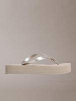 CALVIN KLEIN Moteriškos paplūdimio šlepetės, FLATFORM FLIP FLOP MET TPU