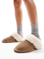 ASOS Kambarinės šlepetės su pašiltinimu, ASOS DESIGN ZEUS PREMIUM SHEEPSKIN SLIPPERS