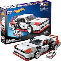 "MEGA Hot Wheels" kolekcinis žaislinis automobilis "Audi 90 Quattro IMSA GTO" su 973 detalėmis ir liejimo modelių rinkiniu kolekcininkams surinkti ir eksponuoti Raudona HRY20