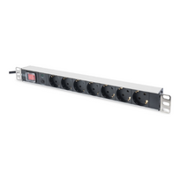 Digitus | Aluminum outlet strip with overload protection | DN-95403 | Sockets quantity 7