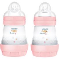 MAM Perfect Star Anti-colic Bottle buteliukas nuo pilvo dieglių 0m+ Pink 2x160 ml