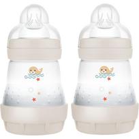 MAM Perfect Star Anti-colic Bottle buteliukas nuo pilvo dieglių 0m+ Beige 2x160 ml