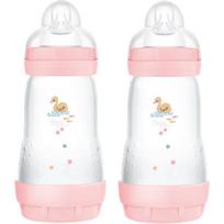 MAM Perfect Star Anti-colic Bottle buteliukas nuo pilvo dieglių 2m+ Pink 2x260 ml