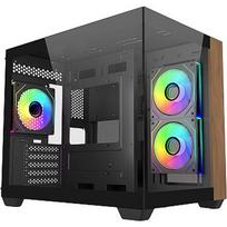 Cooler Master Elite 481 Wood, Tempered Glass, Black E481-KHNN-S00