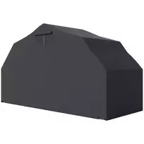 Neperšlampamas motociklo garažas 2 motociklams 345 x 135 x 191 cm juodas