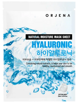 ORJENA Natural Moisture Hyaluronic, intensyviai drėkinanti lakštinė veido kaukė, 1 vnt.