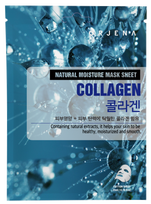 ORJENA Natural Moisture Collagen, suteikianti elastingumo lakštinė veido kaukė, 1 vnt.