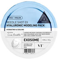 VT COSMETICS Reedle Shot EX Hyaluronic Modeling Pack, intensyviai drėkinanti veido kaukė, 25 g