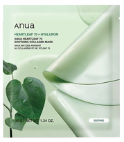 ANUA Heartleaf 70 Soothing Collagen, raminamoji hidrogelio veido kaukė, 38 g