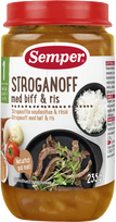 SEMPER Jautienos Stroganovas Su Ryžiais (12 mėn.+) tyrelė, 235 g