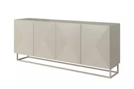 Chest Of Doors 200 Cm Asha With Metal, Cashmere Legs - Cashmere