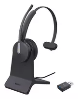 Yealink WH64 Hybird Mono with Charging Stand Teams Laisvų rankų įranga Bevielis Su lankeliu Biuras / skambučių centras C tipo USB Bluetooth Įkrovimo stovas Juoda