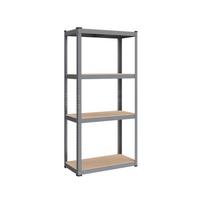 Didelio atsparumo lentynos su plieniniu rėmu | 80 x 40 x 160 cm | 520 kg | Pilka