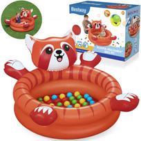 Bestway sausas baseinas su kamuoliukais raudona panda 107x94 cm + 50 kamuoliukų