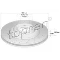 Stabdžių diskas TOPRAN 409 482