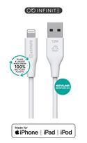 eSTUFF INFINITE (GRS) USB-A to  Lightning Cable MFI 1m White.
