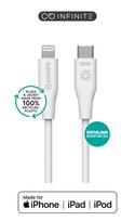 eSTUFF INFINITE (GRS) USB-C to  Lightning Cable MFI 2m White.