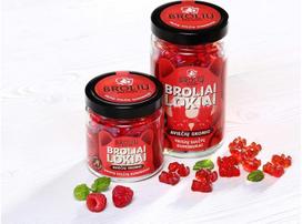 Aviečių skonio guminukai „Broliai lokiai“ stiklainyje, 500 g