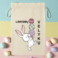 Medvilninis maišelis „Linksmų Velykų“