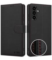 Juodas / raudonas atverčiamas dėklas Samsung Galaxy A57 5G telefonui "Tech-Protect Wallet"