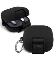 Juodas dėklas Samsung Galaxy Buds 4 / 4 Pro ausinėms "Tech-Protect Slim Hook"