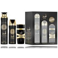 Lattafa Asad rinkinys vyrams (100 ml. EDP + 200 ml. purškiamas dezodorantas + 300 ml. oro gaiviklis) - Rinkinys