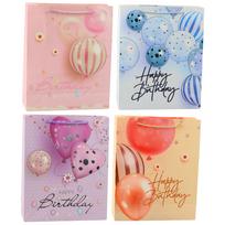 Dovanų maišelis gimtadieniui Happy Birthday su balionais 32 x 26 x 12 cm