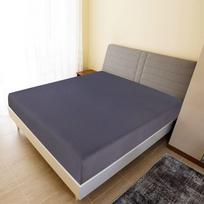 Paklodės su guma 2vnt antracito 90x200cm medvilnė
