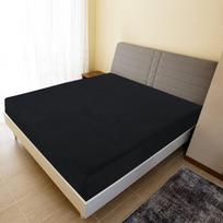 Paklodės su guma 2vnt juodos 100x200cm medvilnė