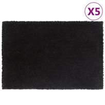 Durų kilimėliai 5vnt juodi 40x60cm kokoso pluoštas