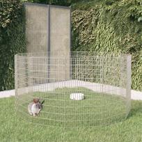 Laisvai laikomų gyvūnų aptvaras 12 dalių 54x100 cm cinkuota geležis