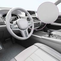 Automobilio plėvelės 2vnt matinės sidabrinės 100x150cm