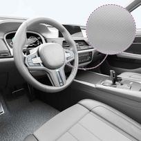 4D Automobilio plėvelės 2vnt sidabrinės 100x150cm+50x150cm