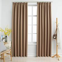 Naktinės užuolaidos su kabliukais 2vnt taupe 140x245cm