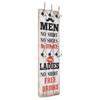 Paltų kabykla MEN LADIES mont prie sienos 6 kabl 120x40cm