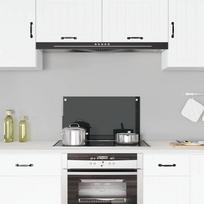 Virtuvės sienelė juodos spalvos 70x40cm grūdintas stiklas