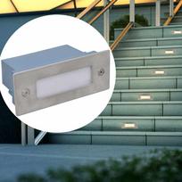 Įleidžiami laiptų pakopų LED šviestuvai 6vnt 44x111x56mm