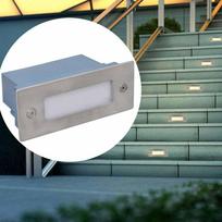 Įleidžiami laiptų pakopų LED šviestuvai 12vnt 44x111x56mm