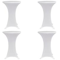 Staltiesė baro stal 4vnt baltos sp 80cm skersm įtemp