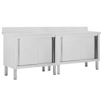 Darbastaliai su stumdomom durim 2vnt 200x50x95cm plienas