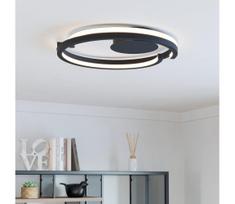 Eglo 901821-LED reguliuojamas lubinis šviestuvas MEZZOMONTE 2xLED/20W/230V skersmuo 48 cm juoda+su nuotoliniu pultu