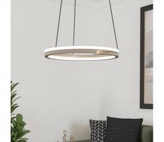 Eglo 901824 - LED dimeriuojama pakabinama liustra ant laido MEZZOMONTE 2xLED/20W/230V smėlio spalvos + su nuotoliniu pultu